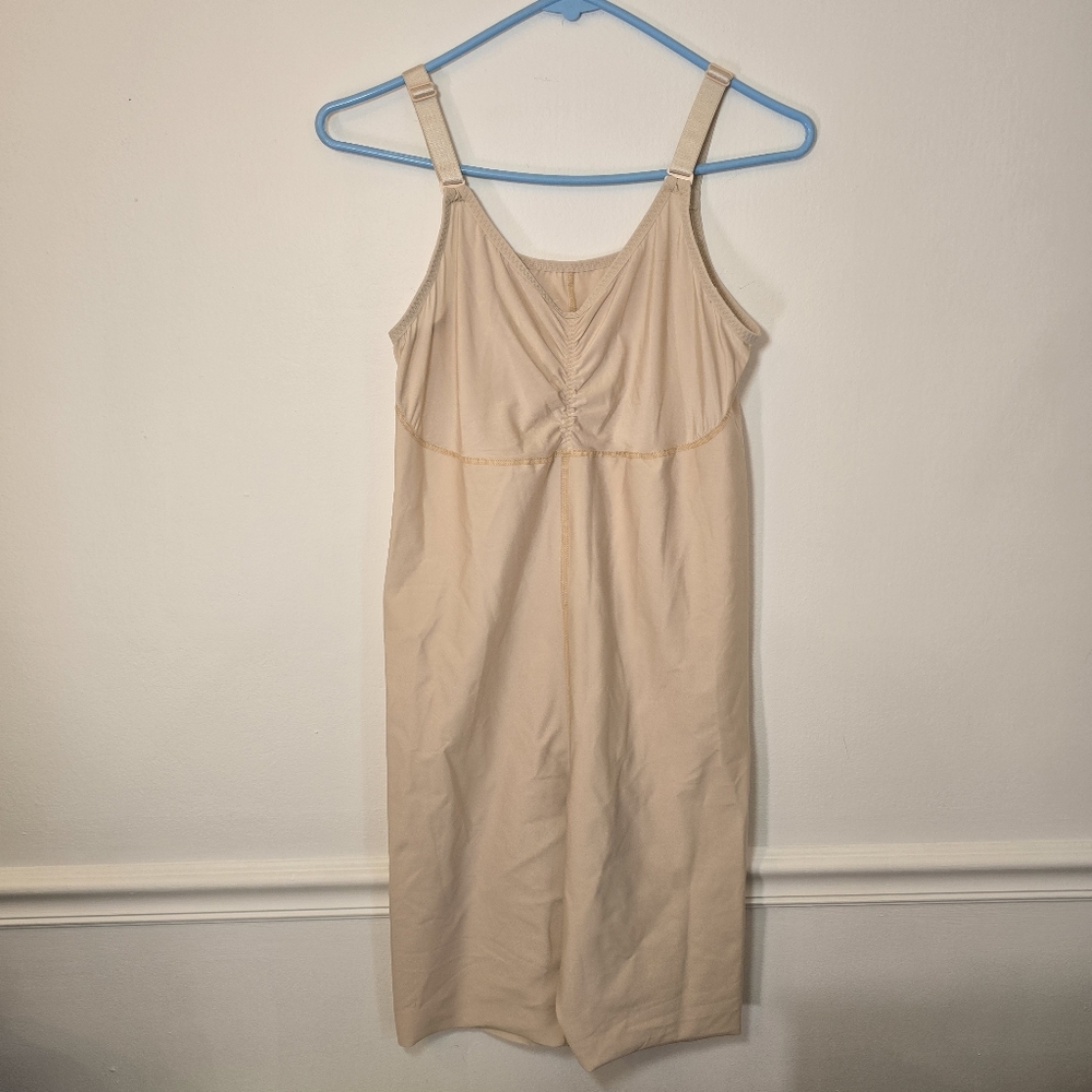 Isavela Comprexxwear 2nd Stage Mid-Thigh Compression Bodysuit w/Bra Beige XL